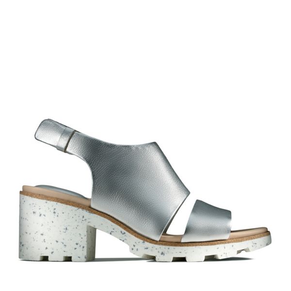 Clarks Womens Rene Sienna Sandals Silver | USA-5209186